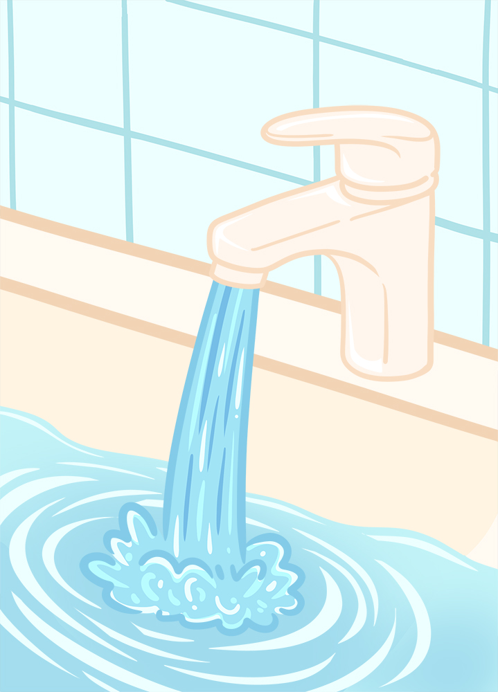 Badewanne mit warmem Wasser füllen - erster Schritt zum Bathscope Erlebnis